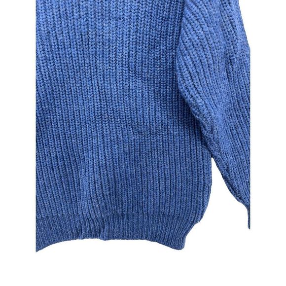 Vintage Carbery Ireland 100% Pure New Wool Sweater Navy Pullover Knit‎ - Picture 13 of 15